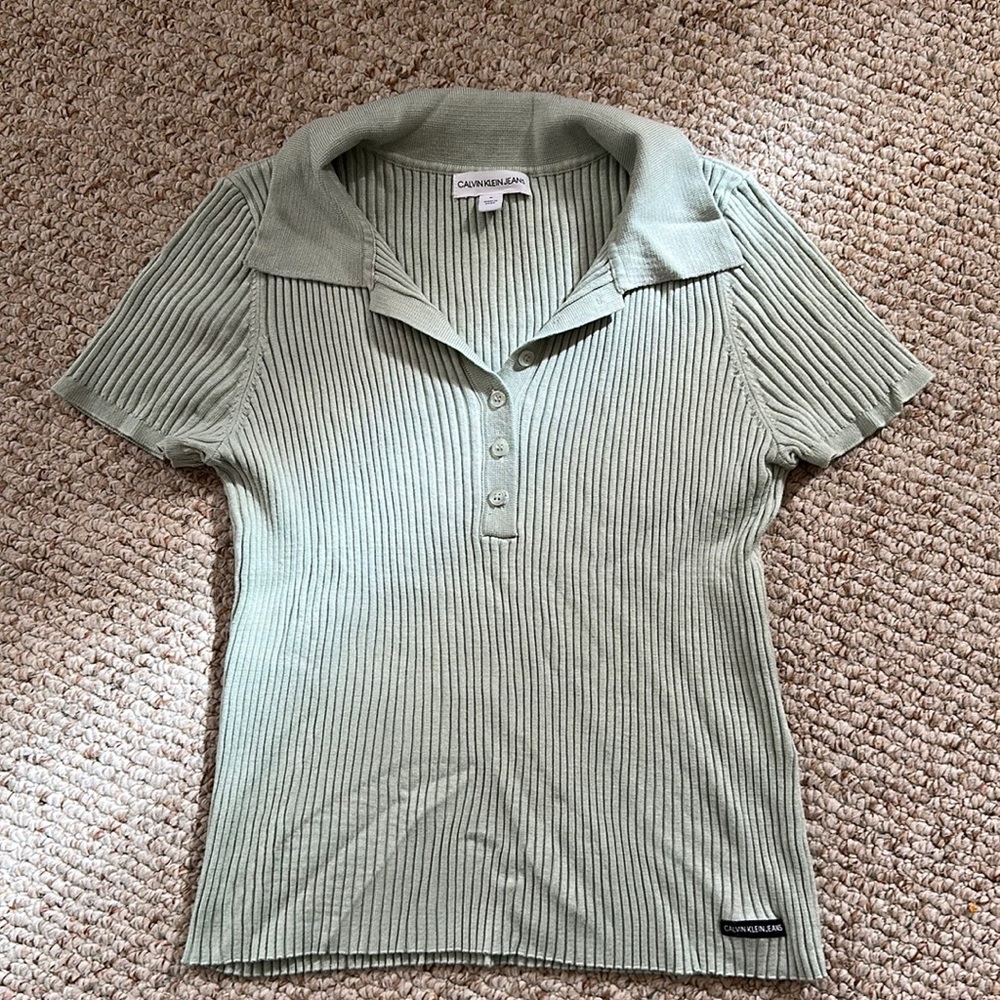 Mint Calvin Klein Jeans sweater polo